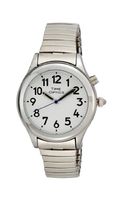 Ladies Silver Tone Talking Watch Dual Voice with Alarm,Speaks The Time,Day,Date,Year