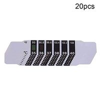 comeslele Useful Thermometer, 20Pcs/Set Baby LCD Reusable Adhesive Forehead Instant Read Thermometer Strips,Practical Protective Accessories - 20pcs