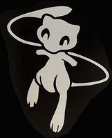 POKEMON ANIME MEW VINYL STICKERS SYMBOL 5.5" DECORATIVE DIE CUT DECAL FOR CARS TABLETS LAPTOPS SKATEBOARD - BLUE