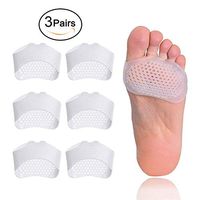 QHYAH Gel Ball of Foot Cushions,Gel Foot Pads,Silicone Metatarsal Pads Neuroma Pads for Women Forefoot Protector Metatarsals Sesamoid Pads,3 Pairs