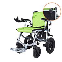 XMXWQ Light Wheelchair, Electric Wheelchair Open/Quick Fold Compact Dual Motor Drive Switchable Manual/Electric Suitable for The Elderly/Disabled Only Weighs 14KG
