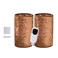 YOGANHJAT Massaging Heated Knee Brace Wrap Support, Massager Knee Pads Warm Adjustable Leg Motor Massager for Joint Pain Arthritis Meniscus Pain Relief for Parent 220V,Brown