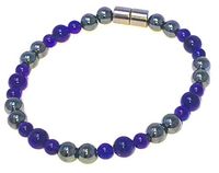 HIGHPOWER Magnetic Hematite and Amethyst Bracelet (9.5 Inch)