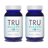 TRU NIAGEN Nicotinamide Riboside NAD Booster for Cellular Repair & Energy (NSF Certified for Sport) - 300mg Vegetarian Capsules, 300mg Per Serving - 90 Day Bottle (2 Pack)