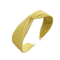 Meidexian888 Women's Hairbands,Solid Color Cross Knotted Fabric Wide Side Hair Head Hoop Sweet Girls Hair Headband (Yellow)