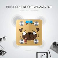 Bluetooth Weight Scale Cute Cartoon Pug Funny Dog Vector Scale Digital Weight Body Fat Composition Monitor Analyzer with Smartphone App for Body Management-396lbs