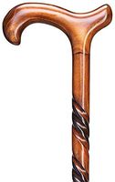 WhopperIndia Handmade Wooden Unfolding Walking Cane Twisted Walking Stick with Comfort Grip Handle, Walking Stick 36.5 Inch