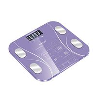 TOPBATHY Digital Scale USB Rechargeable Weight Scale Electronic Health Scale with Night Vision Display Screen (Purple)
