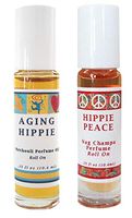 Aging Hippie (Patchouli) + Hippie Peace (Nag Champa) Perfume Oil Roll On - Set of 2