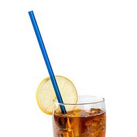 AmerCare 12 Inch Giant Blue Paper Wrapped Straws, Case of 2000