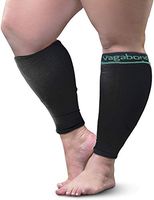 Vagabond Wide Calf 2XL and 3XL Graduated Compression Socks Sleeves-Soothing Comfy DVT Large Cuffs - Great for Travel