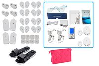 TENS Unit 8 Modes Portable Electro Massage Therapy Device Pulse Impulse Massage Extra 36pc Pads Massage Shoes Traveling Bag