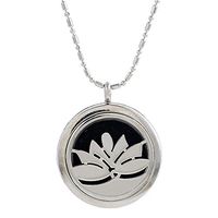Paw Paw House Aromatherapy Essential Oil Diffuser Necklace Floating Charm Locket Pendant Stainless Steel (5102-1)