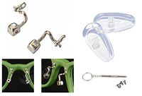 AM Landen Eyeglass Nose Pad Arm with Soft Cushion Nose Pads Repair Replacement Kit (Type B-b)