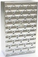 Silver Metallic Studded Push Open Cigarette Case, King Size, 3116M20S