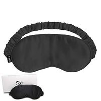 C Silk Beauty Luxury Pure Mulberry Silk Sleep Eye Mask for Anti-Aging, Anti Sleep Crease, 22 Momme Oversized Perfectly Plush (Black)