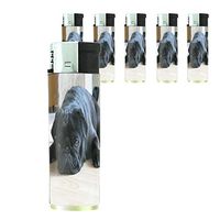 Dog black pug Lighter Set of 5 Pieces