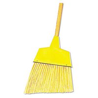 Unisan Angler Broom, Plastic Bristles, 42'' Wood Handle, Yellow