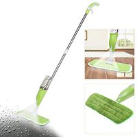 Flat Mop 350ML Micro Fibre Spray Mop Squeegee Marble Tray Floor Cleaner Multifunction Water Spraying Flat Mop Head Home Cleaning Tool(Mop)