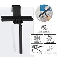 COOTUR Silicone Shower Squeegee Silicone Car Squeegee Bathroom Squeegee with Silicone Hook for Shower Doors Car Window Squeegee Especially for Low Temperature Use, Black