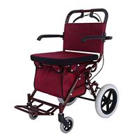 TYJ-USA Walker The Elderly Shopping cart Push can sit to Buy a Small cart Lightweight Folding Scooter Universal Wheel Assisted Recreational Vehicle (Color : Red, Size : 429090cm)