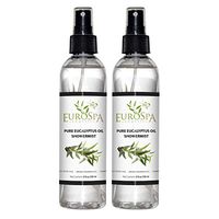 EuroSpa Aromatics Pure Eucalyptus Oil ShowerMist and Steam Room Spray, All-Natural Premium Aromatherapy Essential Oils - Pure Eucalyptus, 8oz, 2 Pack