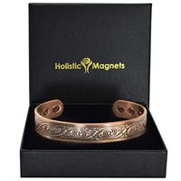 Holistic Magnets® Copper Magnetic Bracelet Men Women Arthritis Pain Relief Tendonitis Joint Wrist Healing Bracelet Gift Boxed (SLK)-Celtic Spiral Knot (L: Wrist 7.7-8.75 inch)