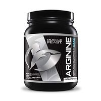 MUSCLE FEAST AAKG Arginine Alpha-Ketoglutarate 2:1 Ratio, 3400 mg Per Serving, Non-GMO, Gluten Free, Vegan, Gain Muscle Lean Muscle, Improve Athletic Performance, 235 Servings (800 Gram Container)