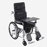 Transport Wheel Chair,Lightweight Wheelchair, Wheelchair,Thickened Steel Tube Wheelchair Lightweight Folding Flat Lay Elderly Wheelchair with Toilet Trolley - User-Friendly - Easy to Use for Adult
