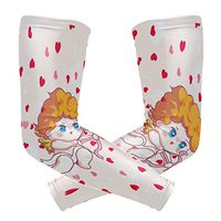 Happy Valentine's Day Cupid Love Arm Sleeves Elbow Support Combat UV Protection for Men Women Running Golf Cycling 1 Pair
