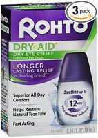 Rohto Dry-Aid Dry Eye Relief Lubricant Eye Drops - .34 oz