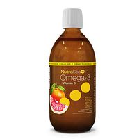 NutraSea +D Omega 3 Fish Oil + Vitamin D Supplement, Liquid Burpless Fish Oil, Grapefruit Tangerine, 500 mL