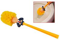 Home-X Donald Trump Toilet Brush Cleaner with Orange Handle, Make Toilet Great Again, Commander in Crap, Funny Toilet Scrubber, Gag Gift