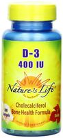 Nature's Life D-3 Softgels, Cholecalciferol, 400 IU, 200 Count