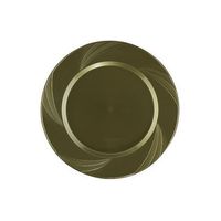 Newbury Collection 7 3/4" Gold Plastic Plates, Heavyweight Disposable Salad Plates 15 Per Pack