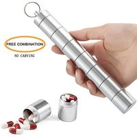 Pill Organizer Pill Case - Medication Organizer Travel Pill Box Portable 7 Day Pill Holder Aluminum Pill Container Portable Hanging Travel Pill Case Medicine Organizer Weekly Planner