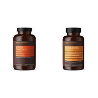 Amazon Elements Super Omega-3, Natural Lemon Flavor, 1280 mg per Serving (2 Softgels), 120 Softgels & Turmeric Complex, 400mg Turmeric Curcumin, 140mg Ginger, 10mg Black Pepper, 65 Capsules