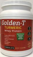 Komal Herbals Golden - T (Turmeric) Whey Protein, Grass Fed, Chocolate, Kosher, 1.76 LBS (800g)