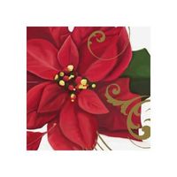 Poinsettia Breeze Beverage Napkins 18 Per Pack