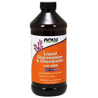 NOW Supplements, Glucosamine & Chondroitin with MSM, Liquid, Joint Health, Mobility and Comfort*, 16-Ounce