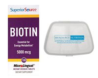 Biosource Nutrition Pocket Pill Pack in Bundle with Superior Source Biotin 5000 mcg 100 MicroLingual Tablets