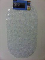 Clear Transparent Anti Non Slip PVC Safety Shower Bath Suction Mat Pebble