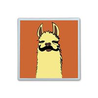 XIANN Care Contact Lens Box Holder Container Case Storage Eyecare Kit -Mustache Llama