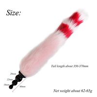 Aiwop-zdb Supper Huge Golden Fox Tail Fur Cosplay Toy Amal Plug Tail Cat Silicone Adǔlt Toy Amal Plug Tail Bunny For Women Comfortable (Color : Pink)