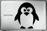 Penguin (Black 8") Vinyl Decal Sticker for Car Automobile Window Wall Laptop Notebook Etc.... Any Smooth Surface Such As Windows Bumpers