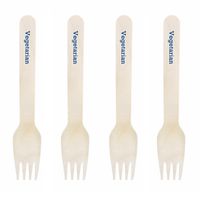 Dress My Cupcake Natural Wood 200-Pack Candy Buffet Forks DIY Kit, Vegetarian, Royal Blue