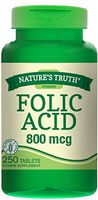 Nature's Truth Folic Acid 800 Mcg 250 Tabs, 250 Count (Pack of 3)