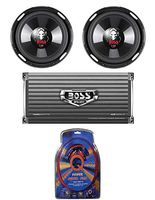 2 BOSS P106DVC 10" 4200W Car Subwoofers Subs + 1600W 2-Ch Amp + 4 Gauge Amp Kit
