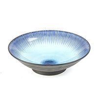 9.5"D Coup Shallow Ceramic Bowl (Blue)