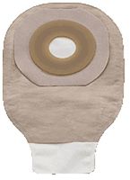 Hollister Premier One-Piece Drainable Pouch with Pre-Cut Flat Flextend Skin Barrier, Two Sided ComfortWear Panel, Clamp Closure and Tape Border 1-1/2" Stoma Opening (Box of 10 Each)